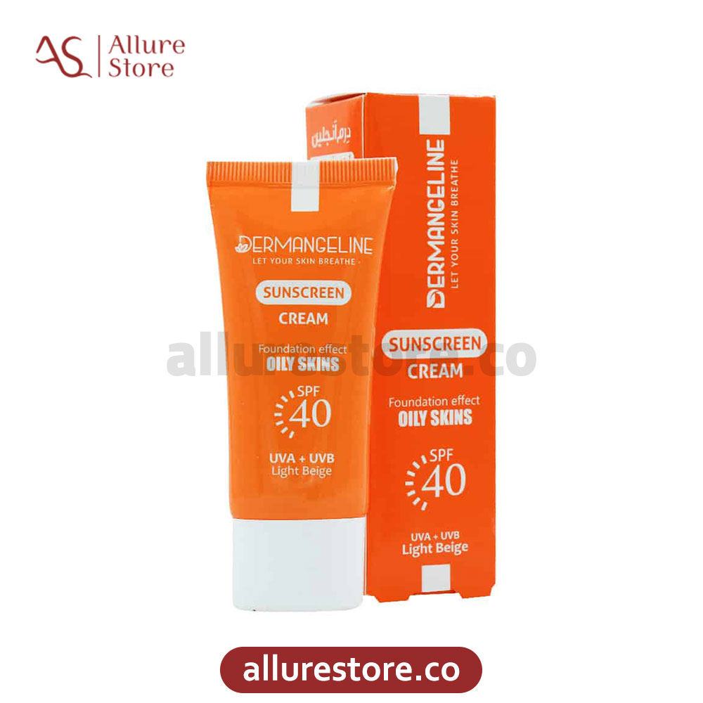 ضد آفتاب کرم پودری SPF40 پوست چرب درم انجلین 30ml | آلور استور