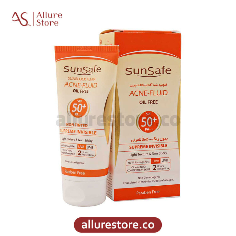فلوئید ضد آفتاب فاقد چربی SPF50 سان سیف 50 میلی لیتر | آلور استور