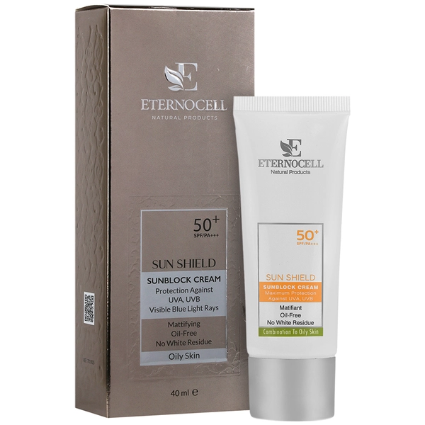 کرم ضد آفتاب اترنوسل SPF 50 سان شیلد پوست چرب 40ml | آلور استور