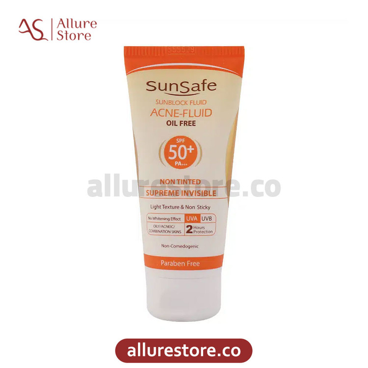 فلوئید ضد آفتاب فاقد چربی SPF50 سان سیف 50 میلی لیتر | آلور استور