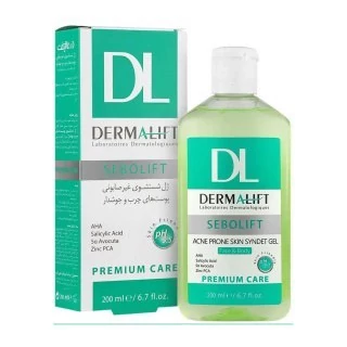 درمالیفت- ژل شستشوی غیر صابونی پوست های چرب و جوشدار 200ml