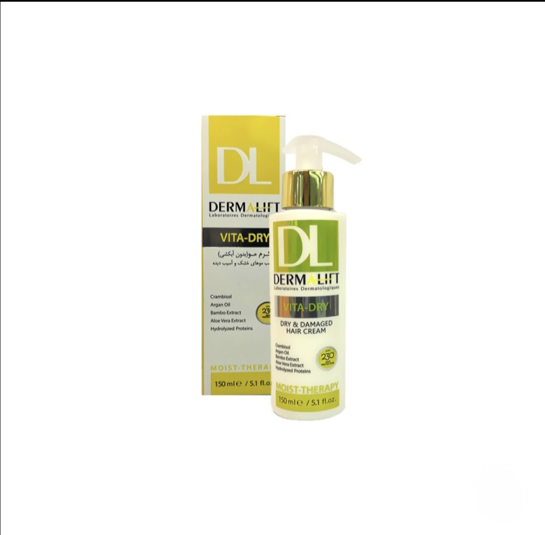 درمالیفت- کرم مو مناسب موهای خشک و آسیب دیده (بدون آبکشی) 150ml