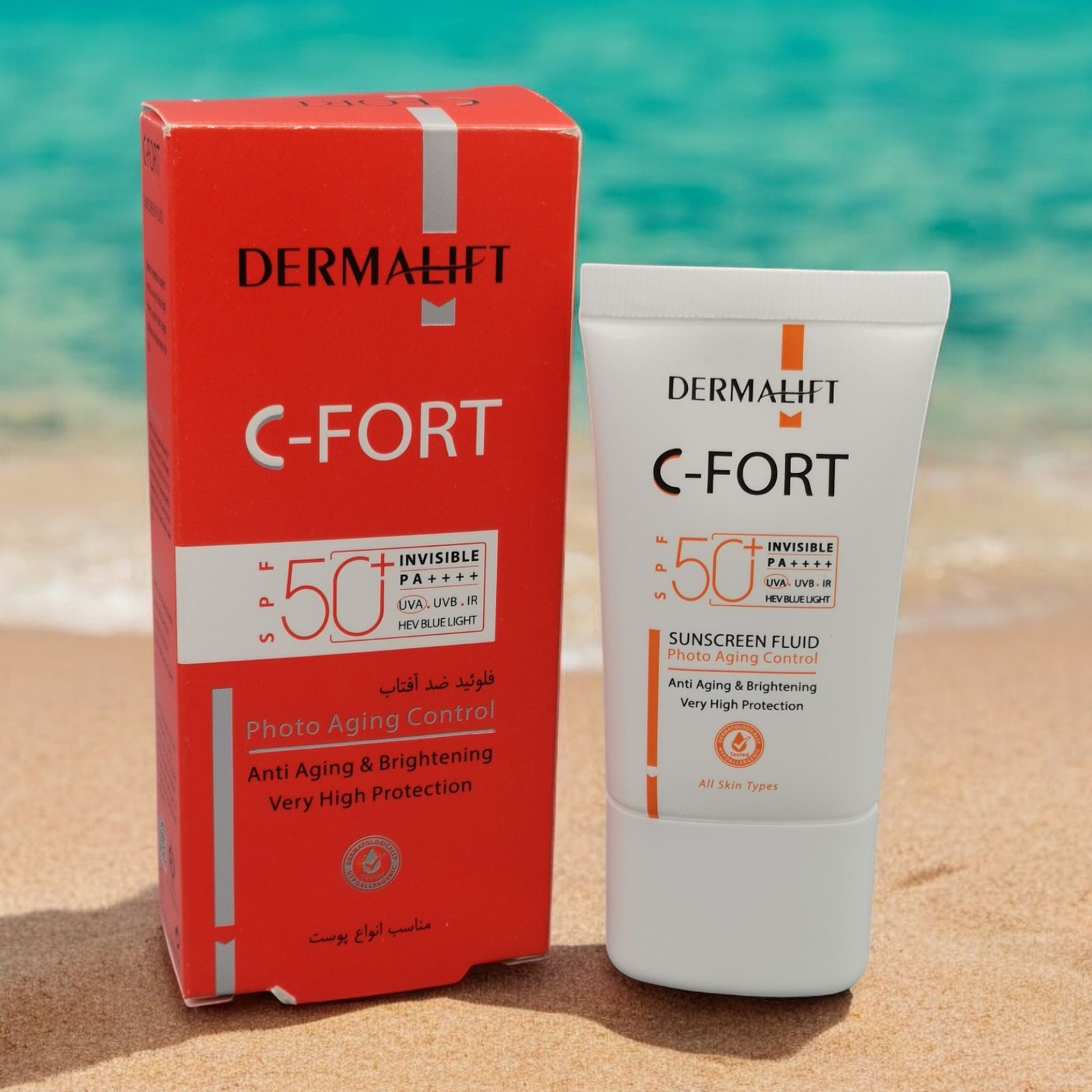 فلوئید ضد آفتاب سی فورت SPF50 درمالیفت 40ml | آلور استور