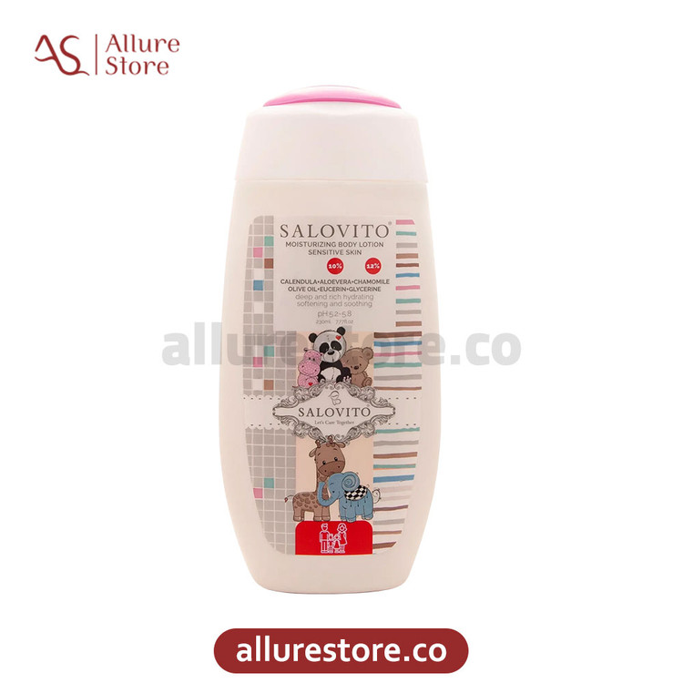 لوسیون مرطوب کننده بدن کودک سالوویتو 10% آلوئه ورا (مناسب بالای یک سال) 230ml | آلور استور