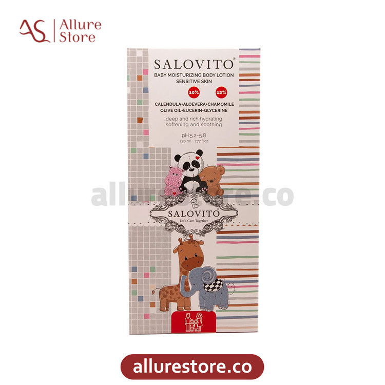 لوسیون مرطوب کننده بدن کودک سالوویتو 10% آلوئه ورا (مناسب بالای یک سال) 230ml | آلور استور