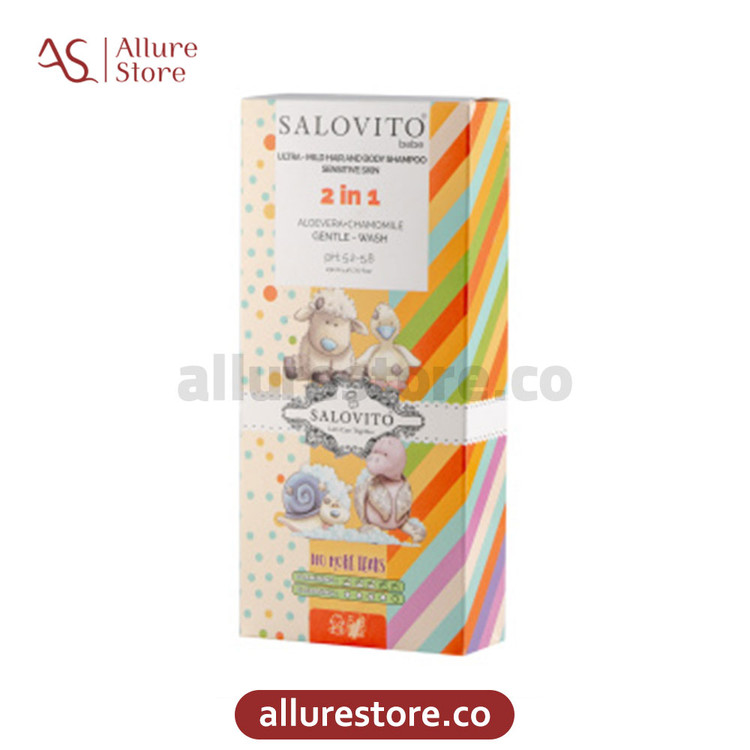 شامپو سر و بدن کودک سالوویتو بدون سولفات حجم 230ml | آلور استور