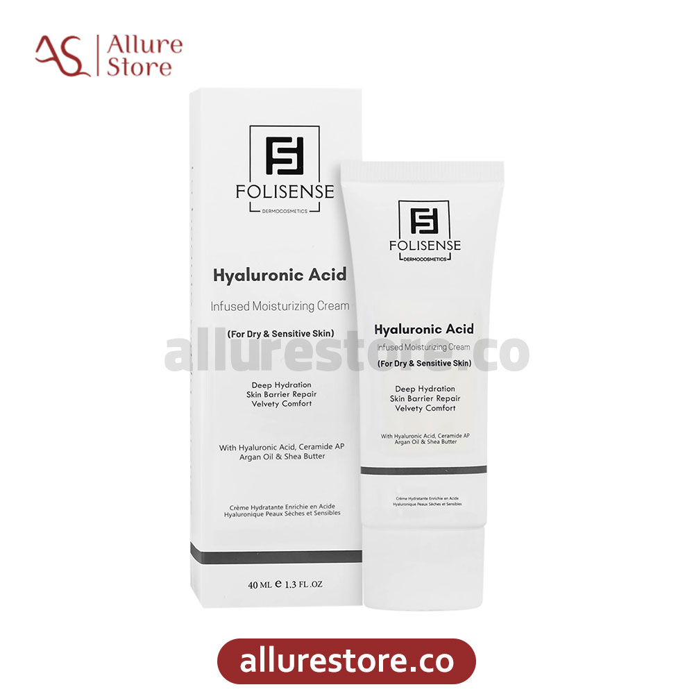 کرم مرطوب کننده حاوی هیالورونیک اسید فولی سنس پوست خشک 40ml | آلور استور