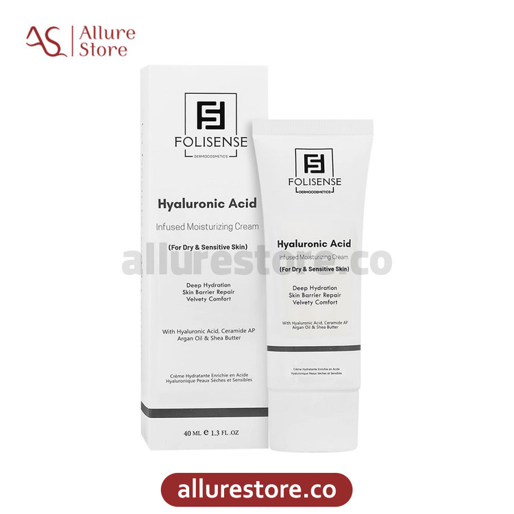 کرم مرطوب کننده حاوی هیالورونیک اسید فولی سنس پوست خشک 40ml | آلور استور