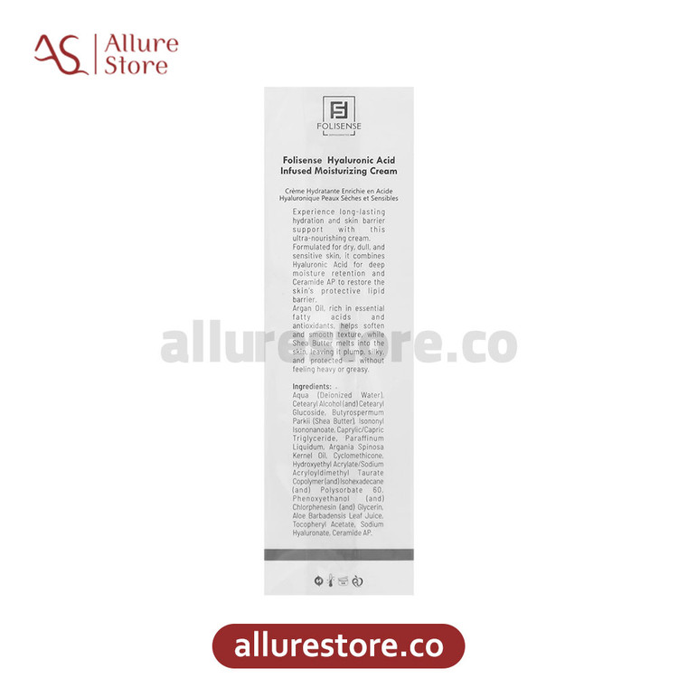 کرم مرطوب کننده حاوی هیالورونیک اسید فولی سنس پوست خشک 40ml | آلور استور