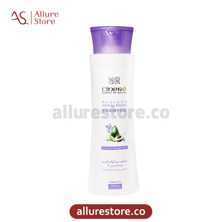شامپو آووکادو و ویتامین F سینره مخصوص موهای خشک و شکننده 250ml | آلور استور