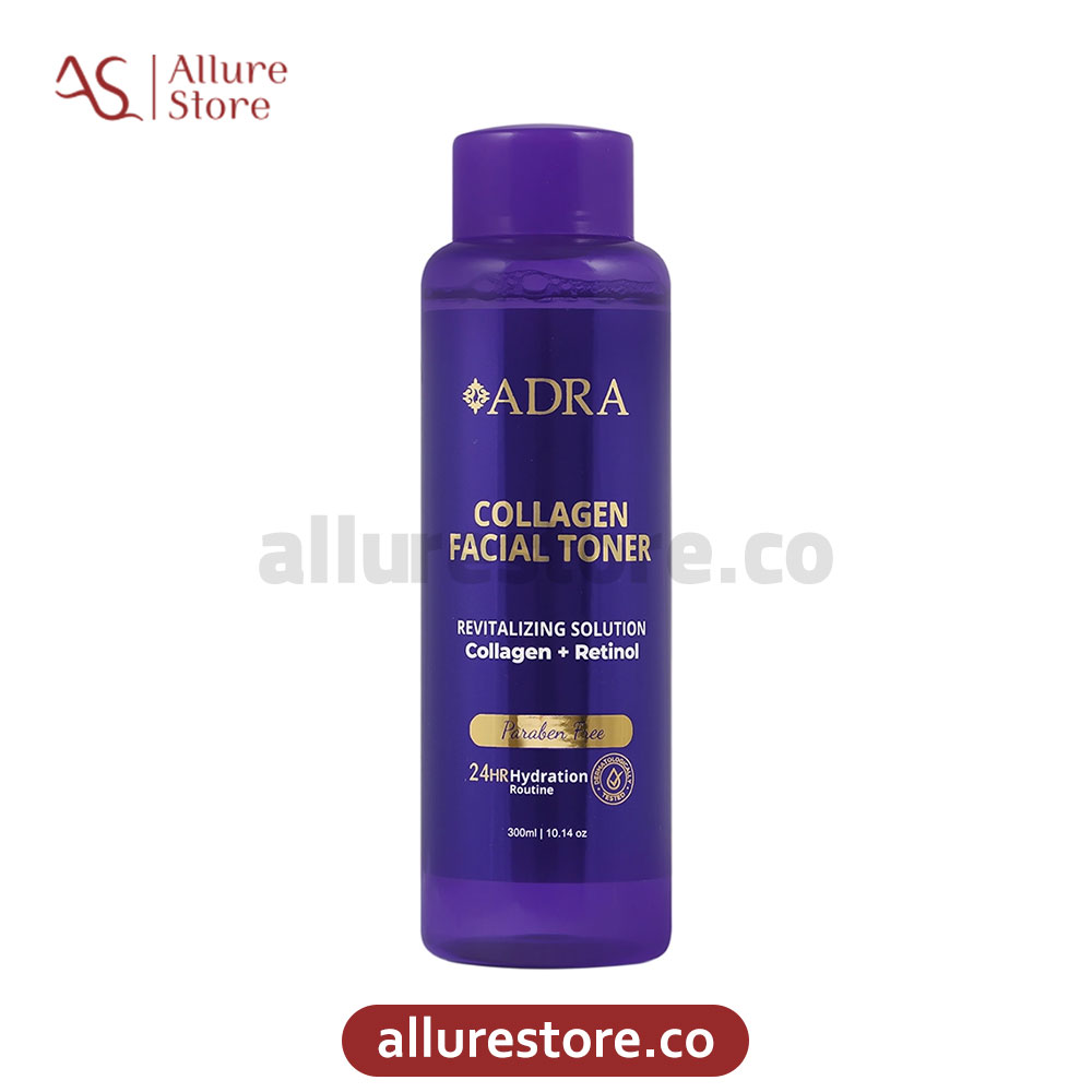 تونر پاک کننده صورت آدرا حاوی کلاژن و رتینول 300ml | آلور استور