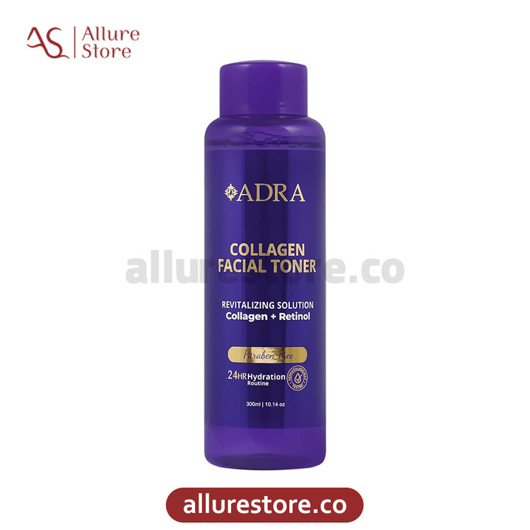 تونر پاک کننده صورت آدرا حاوی کلاژن و رتینول 300ml | آلور استور