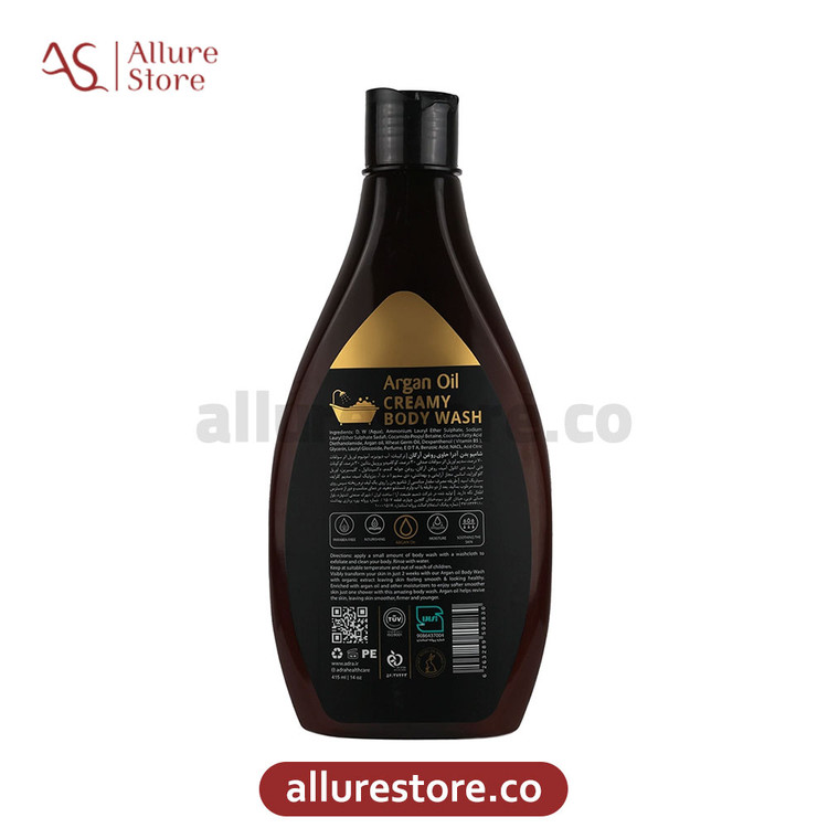 شامپو بدن کرمی آدرا حاوی روغن آرگان 415ml | آلور استور