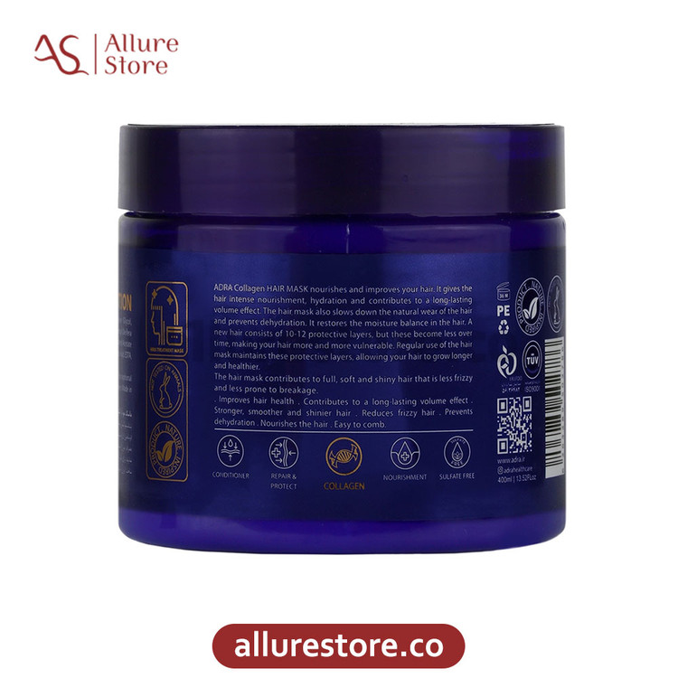 ماسک مو کلاژن آدرا بدون سولفات حاوی کلاژن حجم 400ml | آلور استور