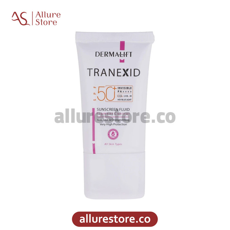 فلوئید ضد آفتاب روشن کننده ترنکسید SPF50 درمالیفت | آلور استور