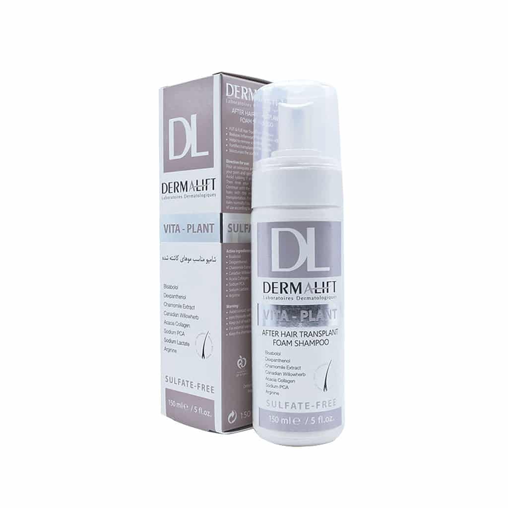 درمالیفت- شامپو فوم مناسب موهای کاشته شده 150ml
