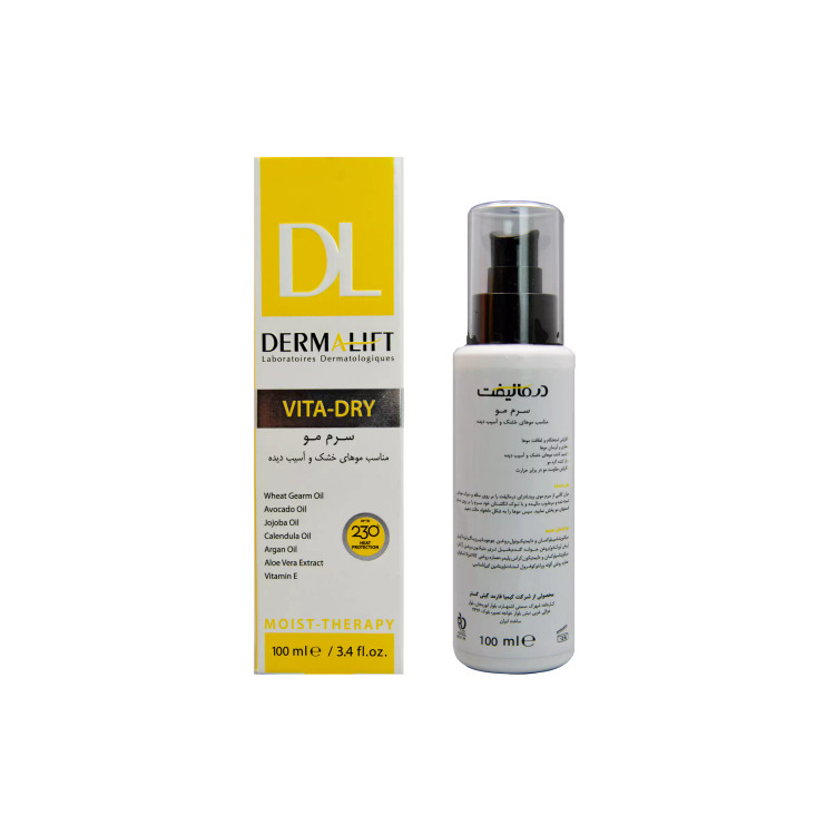 سرم مو درمالیفت مناسب موهای خشک و آسیب دیده حجم 100mL