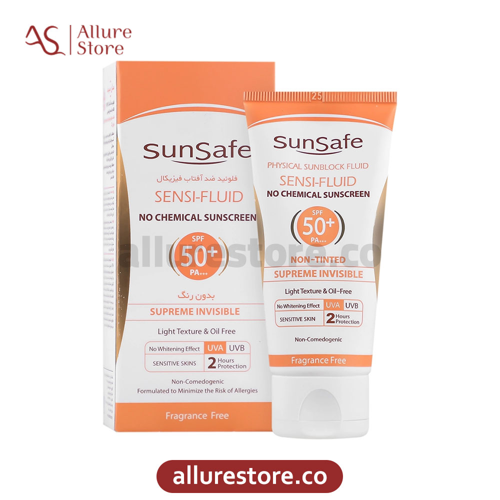 فلوئید ضد آفتاب سان سیف SPF50 |پوست حساس و مستعد قرمزی