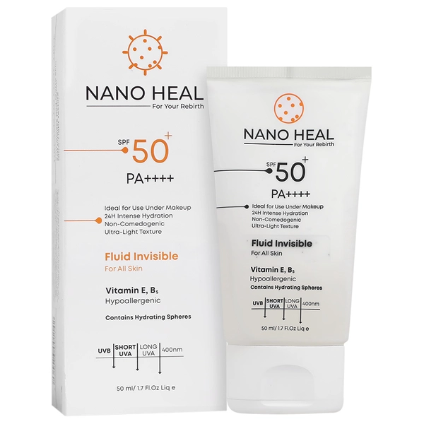 ضد آفتاب فلوئید انواع پوست SPF50 نانوهیل 50ml