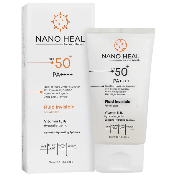 ضد آفتاب فلوئید انواع پوست SPF50 نانوهیل 50ml