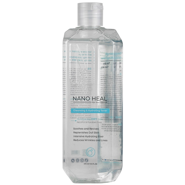 تونر پاکسازی و آبرسان پوست خشک و حساس نانوهیل 270ml