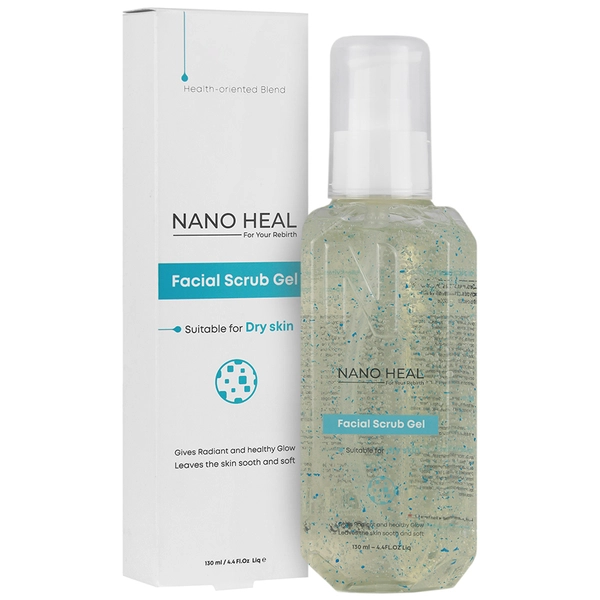 ژل شستشو صورت اسکراب دار پوست خشک نانوهیل 130ml