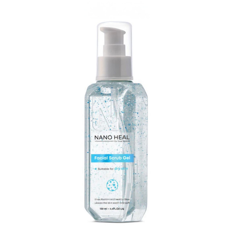 ژل شستشو صورت اسکراب دار پوست خشک نانوهیل 130ml