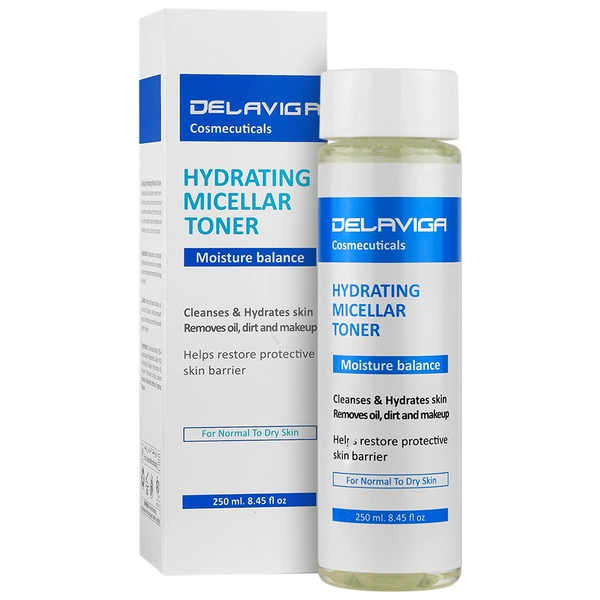 تونر پاک کننده مناسب پوست خشک دلاویگا 250ml