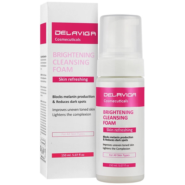 فوم شستشوی صورت مناسب پوست های دارای لک دلاویگا 150ml