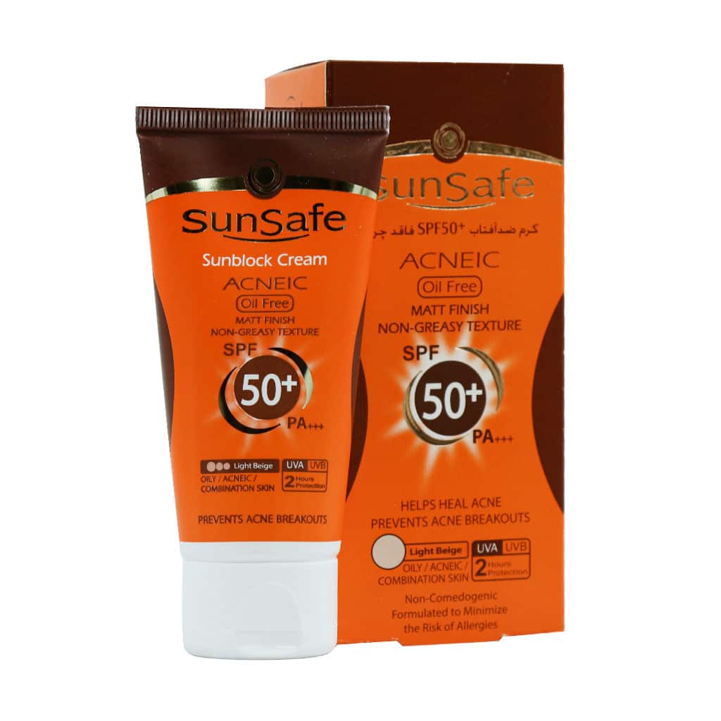 کرم ضدآفتاب و آنتیآکنه رنگی سانسیف مدل SPF50