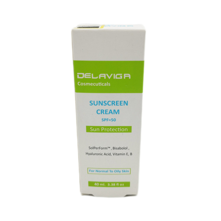 ضد آفتاب دلاویگا مناسب پوست معمولی و چرب SPF 50