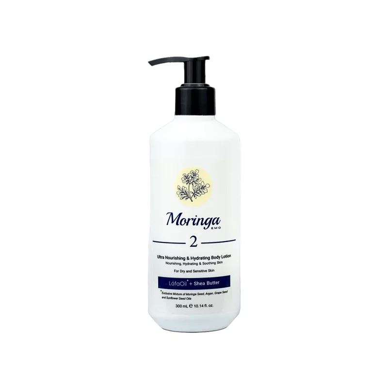 لوسیون آبرسان بدن مورینگا 2 برای پوست خشک 300ml