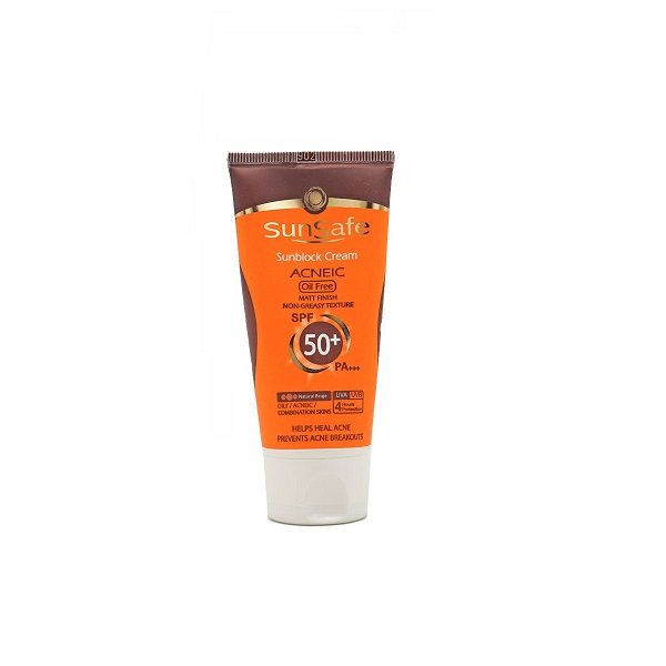 کرم ضد آفتاب سان سیف رنگی SPF50 فاقد چربی 50ml